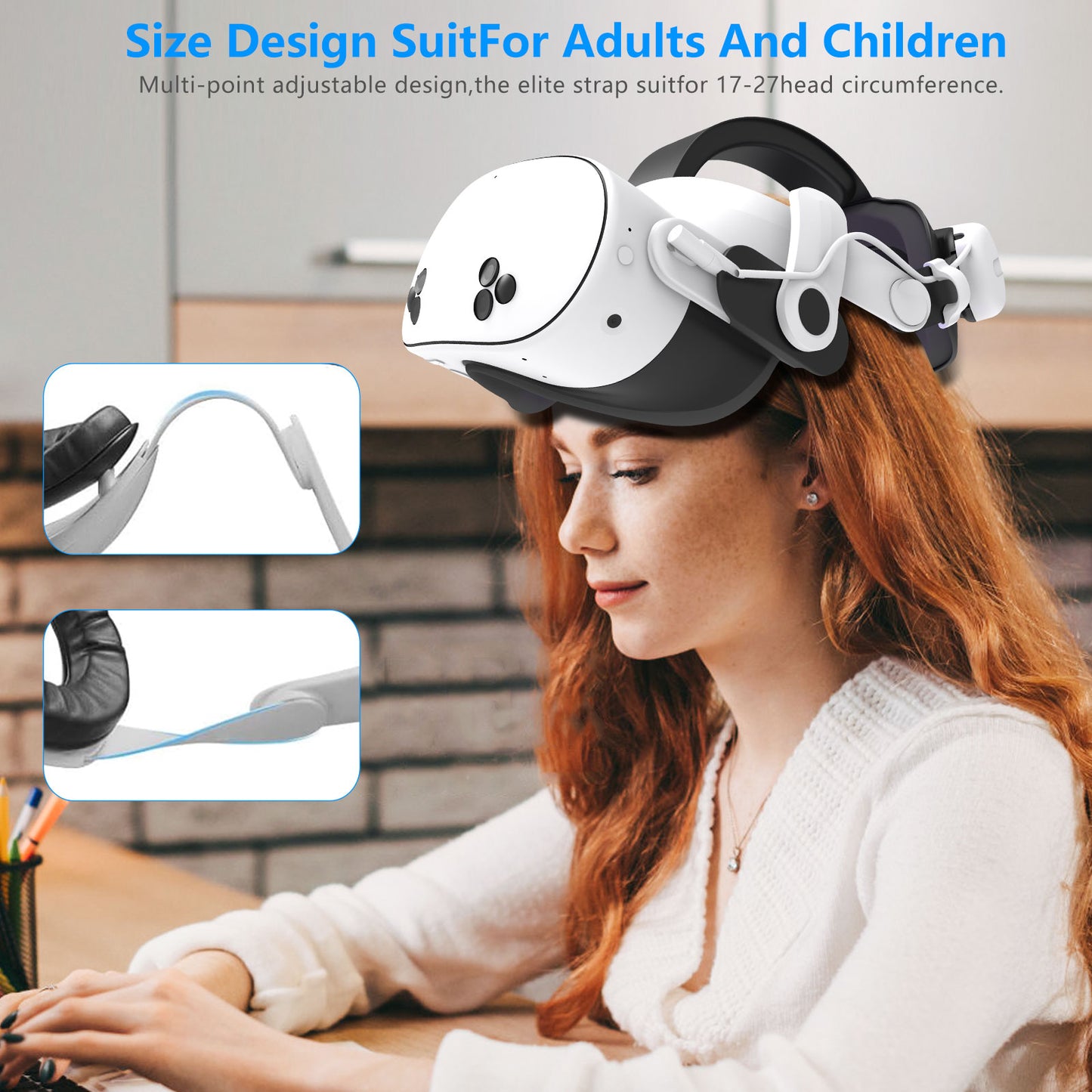 VR Elite Head Strap for Meta quest3/Quest 3s Can be used Enjoy super long battery life with a 12,000mAh capacity