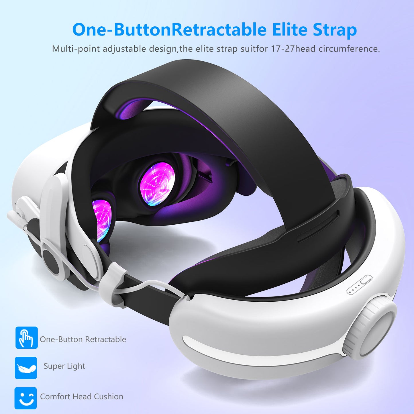VR Elite Head Strap for Meta quest3/Quest 3s Can be used Enjoy super long battery life with a 12,000mAh capacity