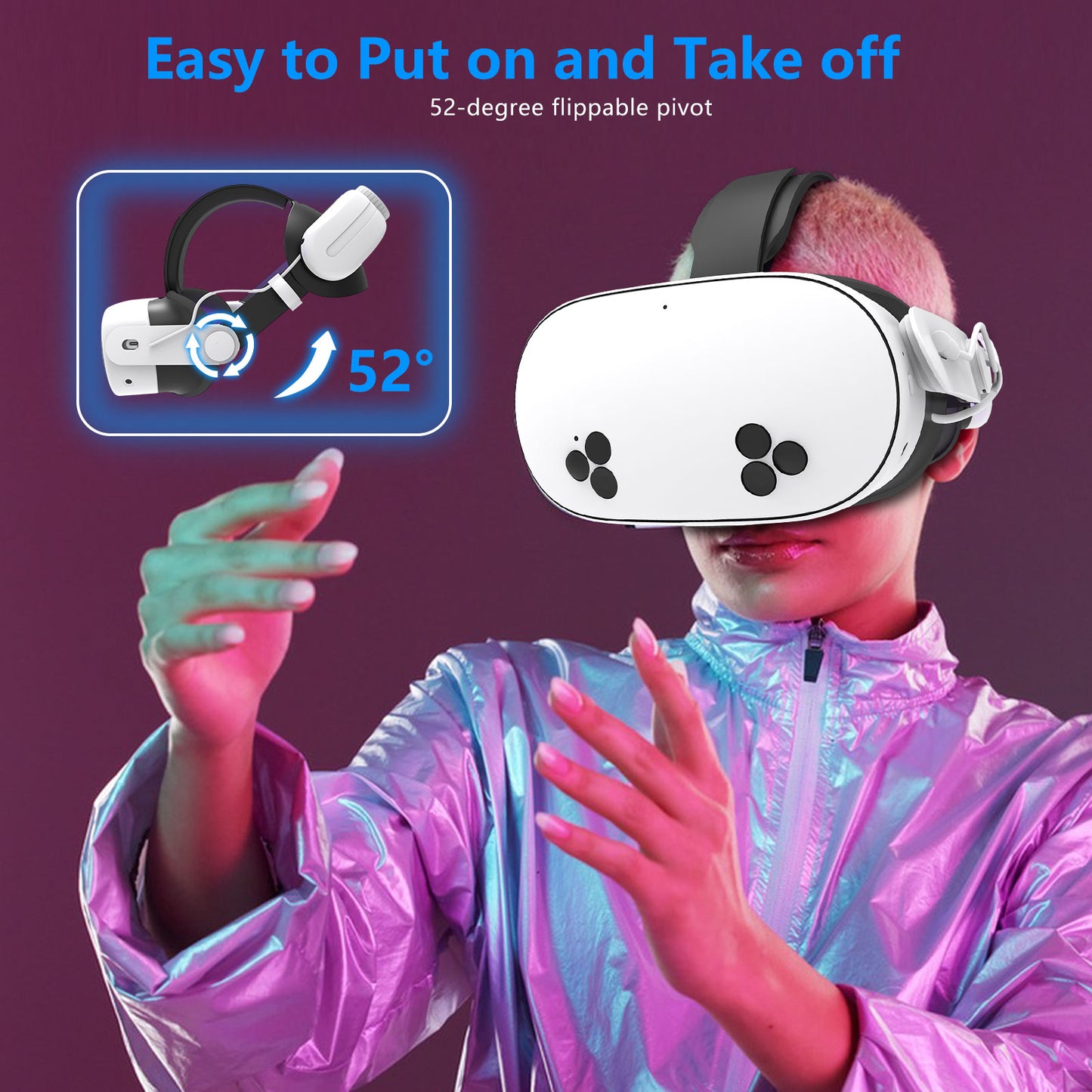 Meta Quest3/Meta Quest3S Adjustable Headsets Wear comfortable and pressure free quest3 Headsets with VR accessories Quest3S accessories