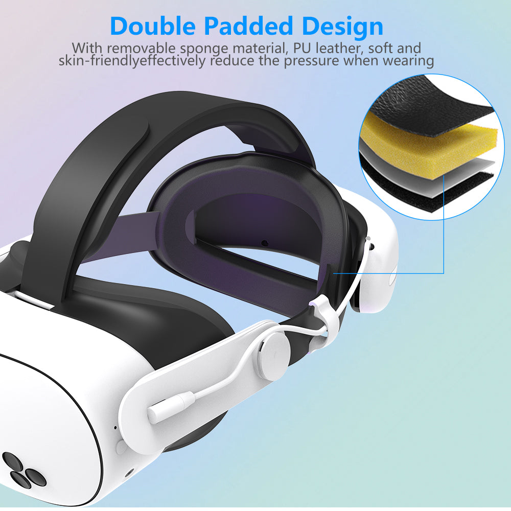 Meta Quest3/Meta Quest3S Adjustable Headsets Wear comfortable and pressure free quest3 Headsets with VR accessories Quest3S accessories