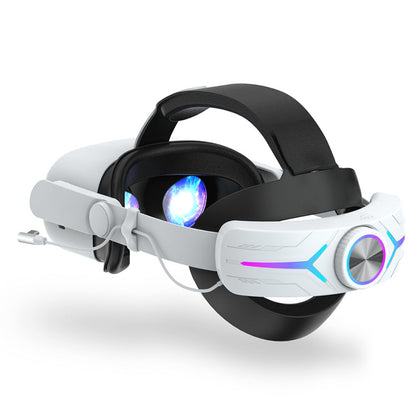 VR Elite Head Strap RGB Light With 8000 mAh Power Bank Compatible with Quest 2