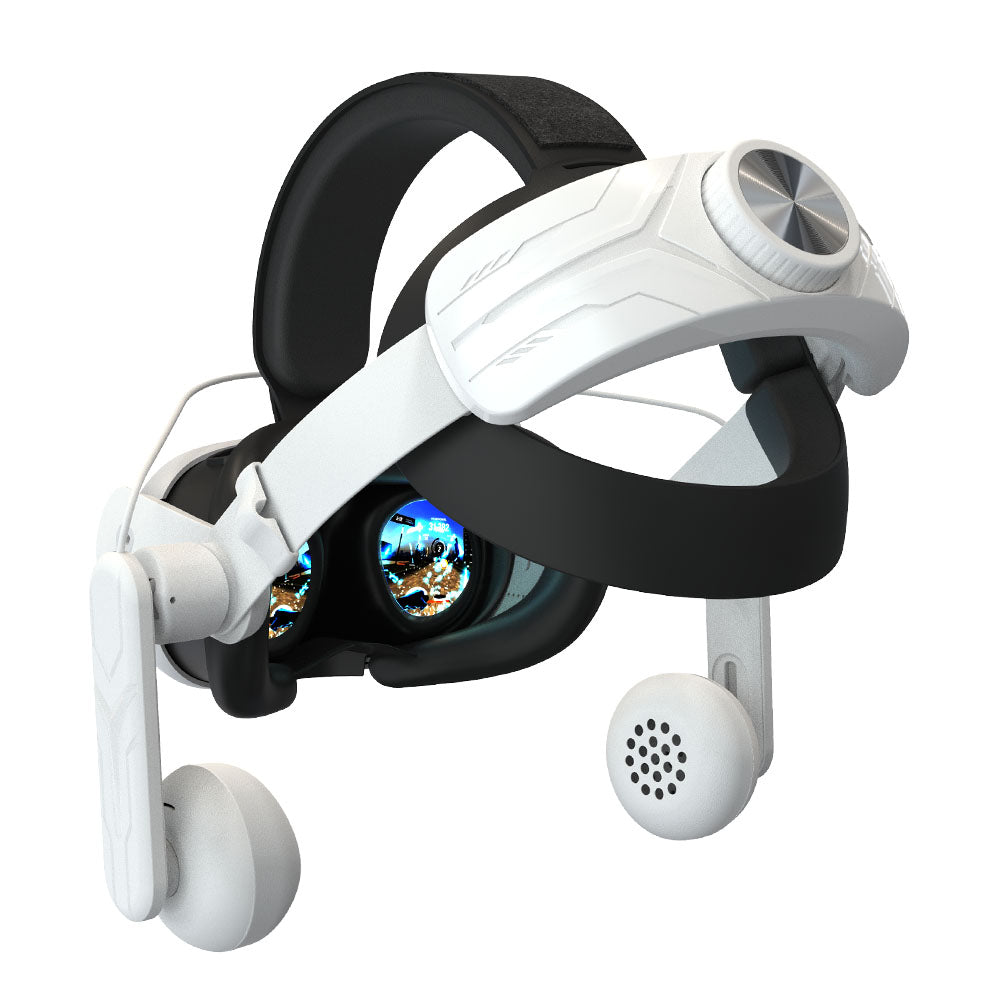 For Meta quest3 and quest3s VR Elite Head Strap With Earphone Soft PU Leather Foam Compatible with Quest 3