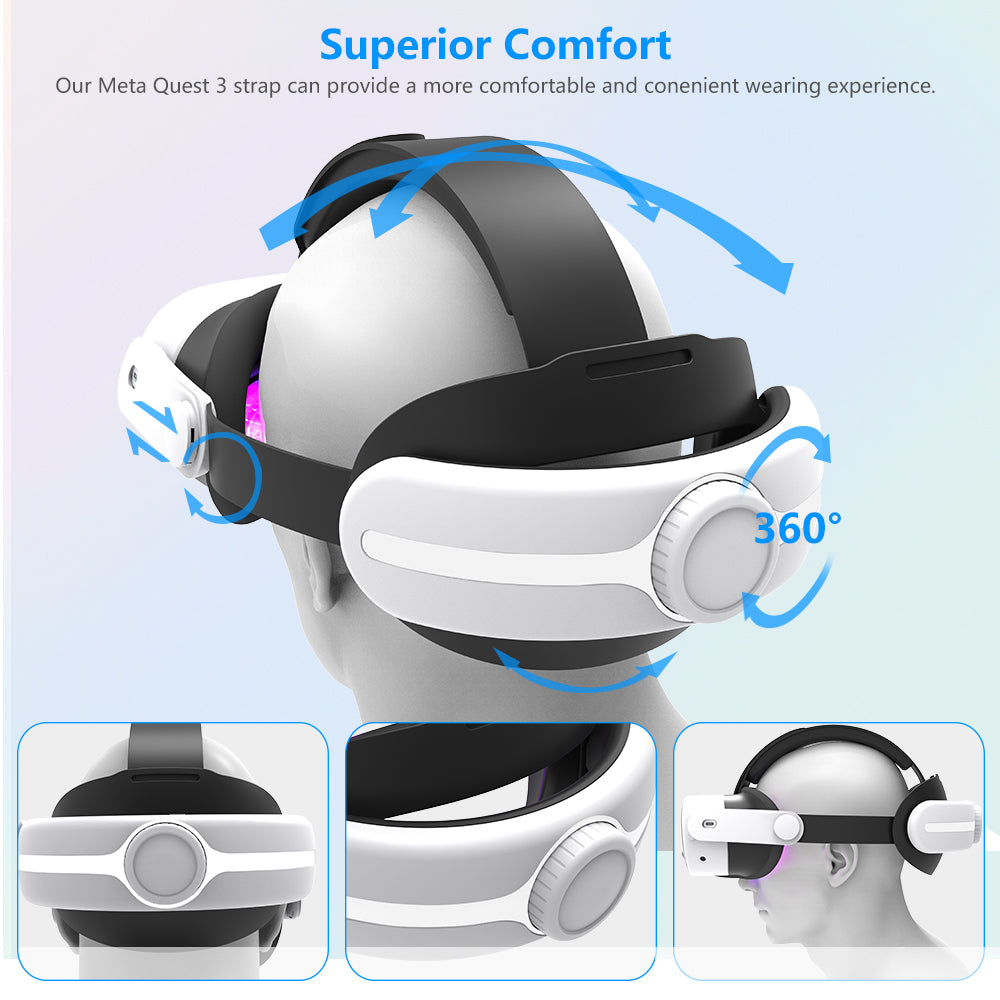 Meta quest3 and quest3s Adjustable Headwear High Stretch Sponge Non-pressure VR Accessory Quest 3 Headband accessory