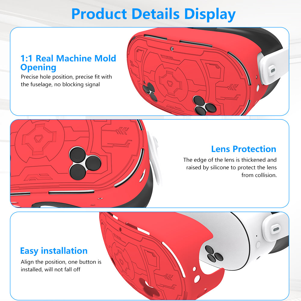 Meta quest3S TPU Protective Case Quest3s Protective Case 7-piece long handle quest3S accessories