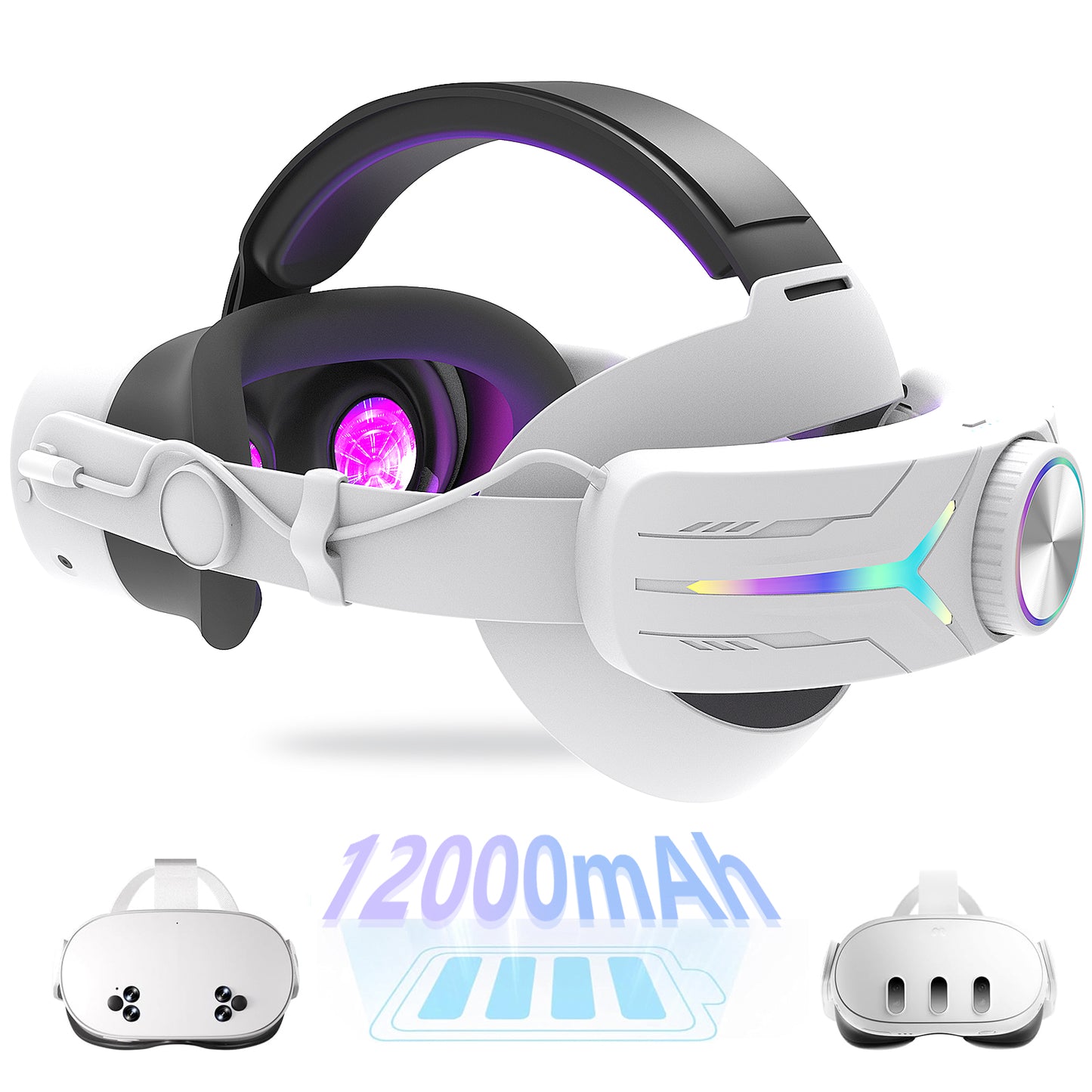 New for Meta quest3/quest3s charging headsets with 12000 mah VR charging Headset accessories VR glasses accessories